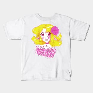 Blonde and Pink Girl Kids T-Shirt